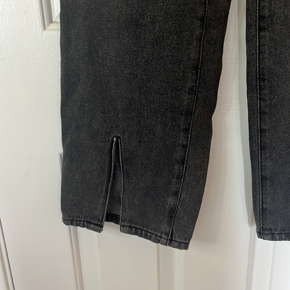 Princess Polly | High Rise Split Hem Wide Leg Rosalie Jeans Size 0 Y2K 90s - Picture 5 of 9